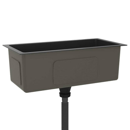 vidaXL Handmade Kitchen Sink Black Stainless Steel