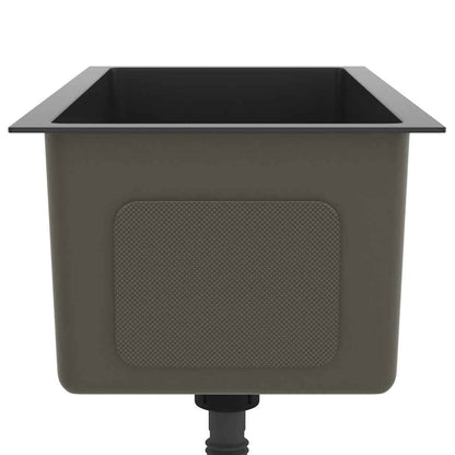 vidaXL Handmade Kitchen Sink Black Stainless Steel