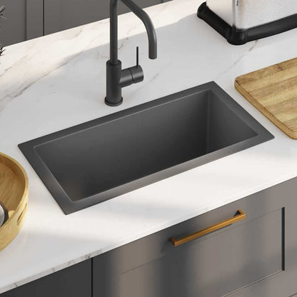 vidaXL Handmade Kitchen Sink Black Stainless Steel