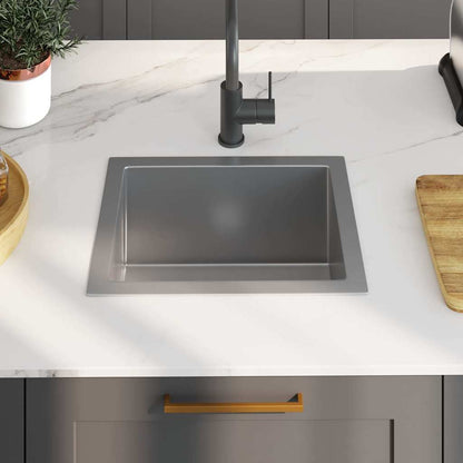 vidaXL Handmade Kitchen Sink Stainless Steel