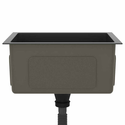 vidaXL Handmade Kitchen Sink Black Stainless Steel