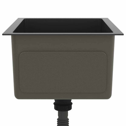 vidaXL Handmade Kitchen Sink Black Stainless Steel