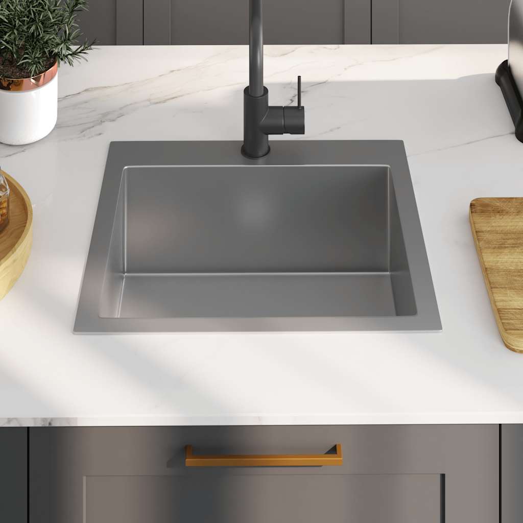 vidaXL Handmade Kitchen Sink Stainless Steel
