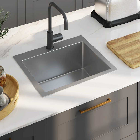 vidaXL Handmade Kitchen Sink Stainless Steel