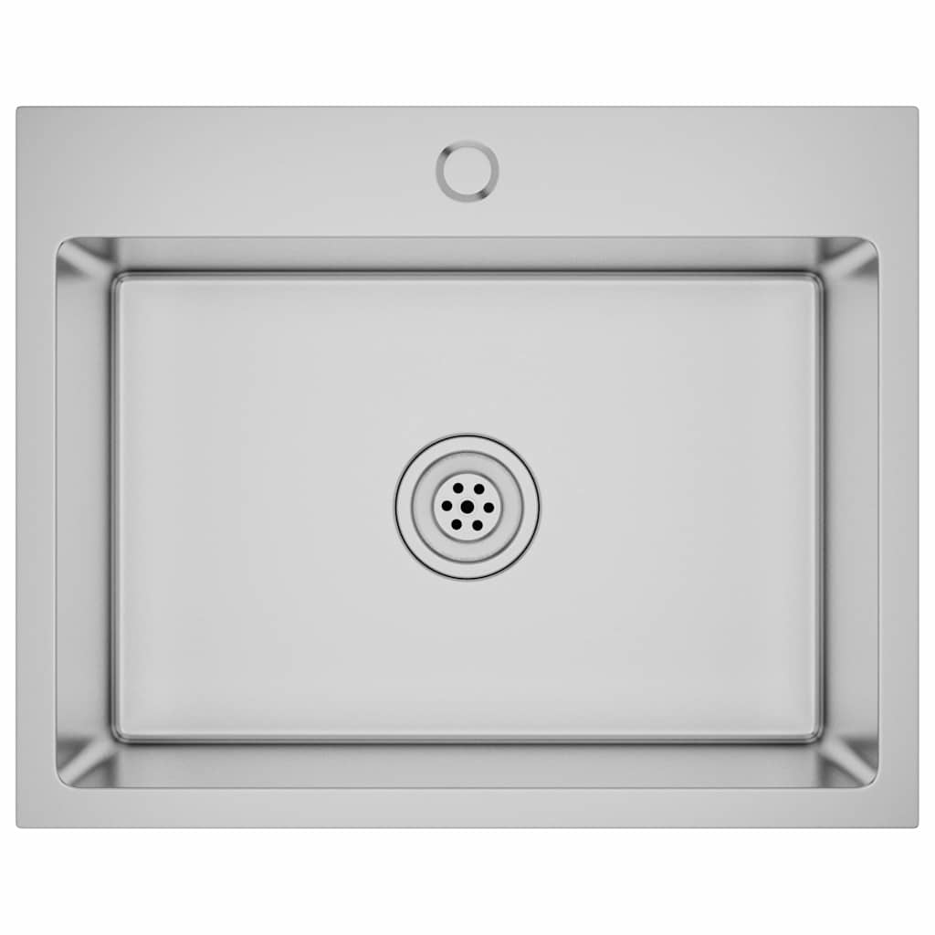 vidaXL Handmade Kitchen Sink Stainless Steel