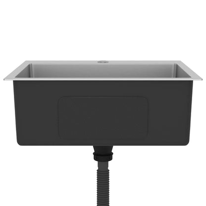 vidaXL Handmade Kitchen Sink Stainless Steel