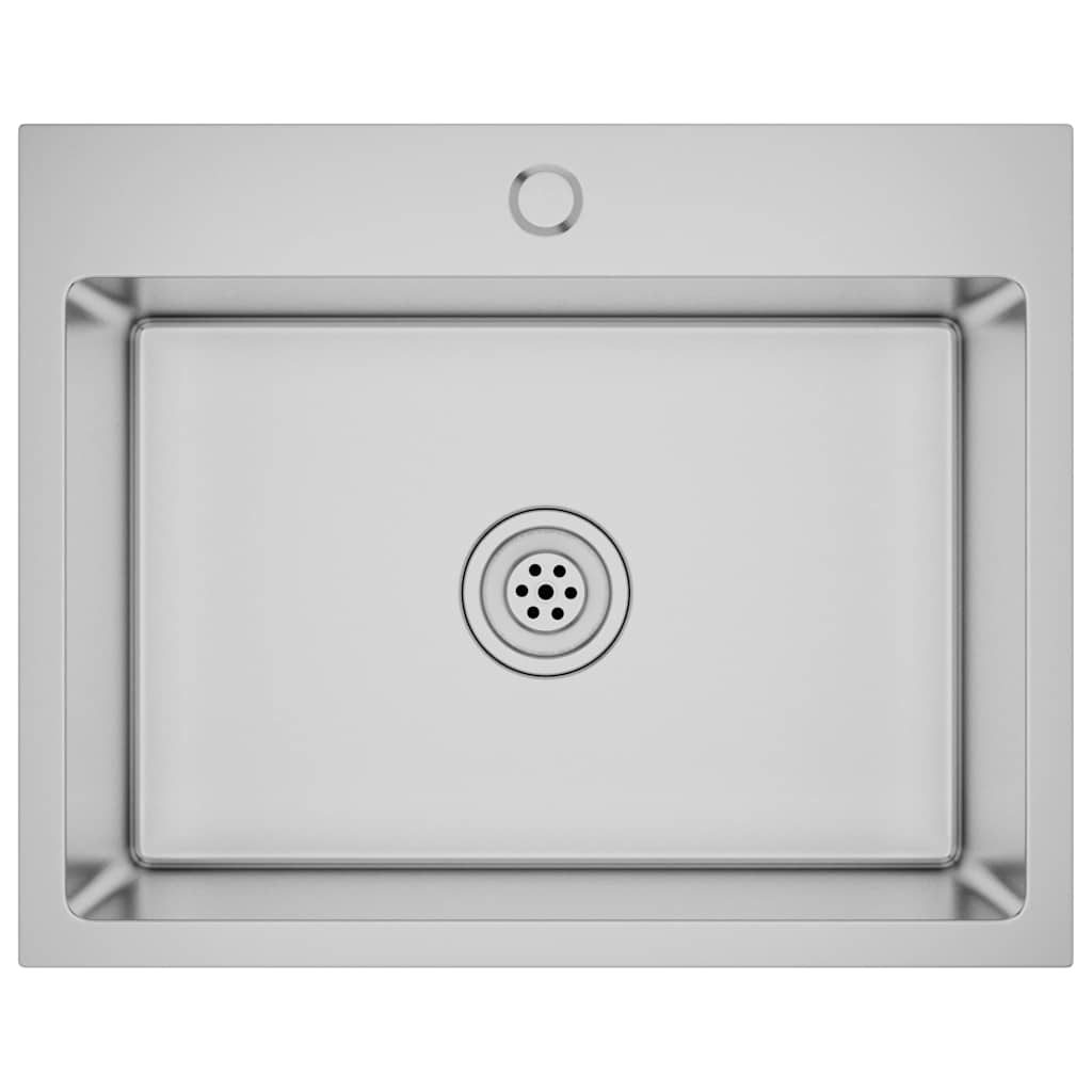 vidaXL Handmade Kitchen Sink Stainless Steel