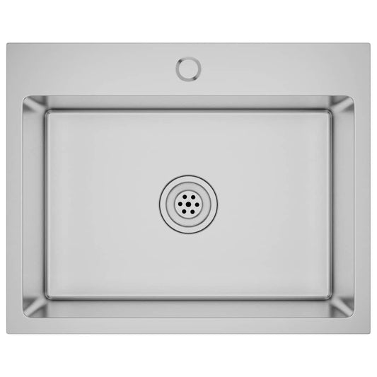vidaXL Handmade Kitchen Sink Stainless Steel
