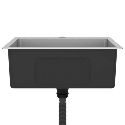 vidaXL Handmade Kitchen Sink Stainless Steel