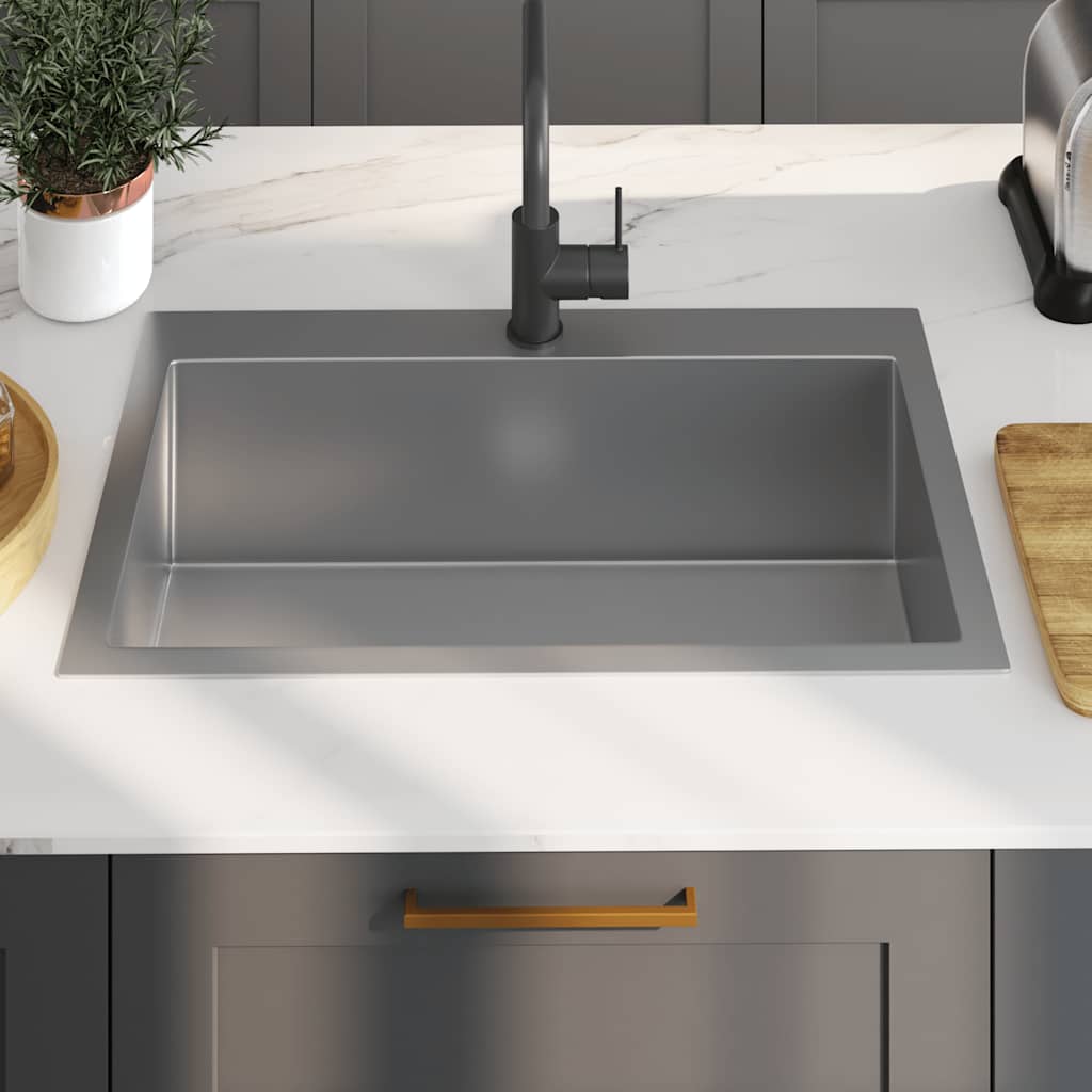 vidaXL Handmade Kitchen Sink Stainless Steel