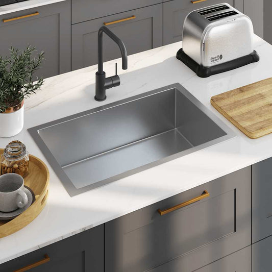 vidaXL Handmade Kitchen Sink Stainless Steel
