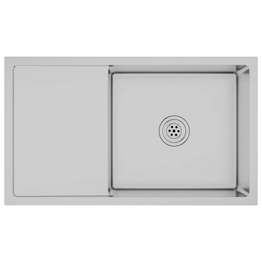 vidaXL Handmade Kitchen Sink Stainless Steel