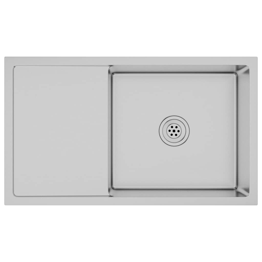 vidaXL Handmade Kitchen Sink Stainless Steel