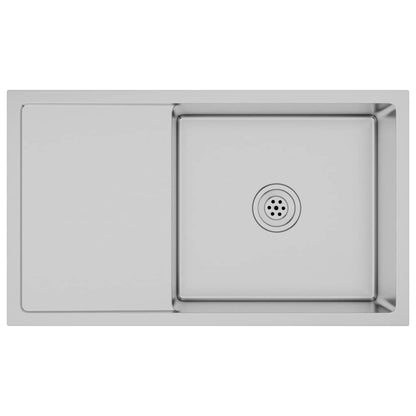 vidaXL Handmade Kitchen Sink Stainless Steel