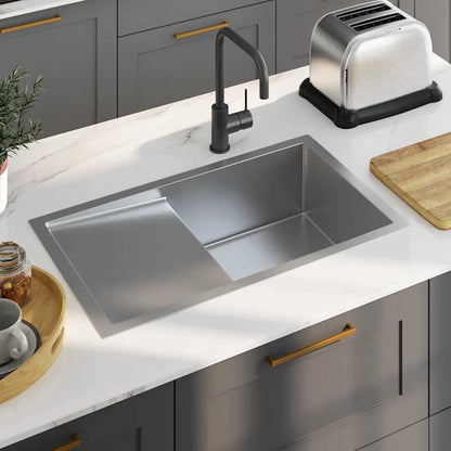 vidaXL Handmade Kitchen Sink Stainless Steel
