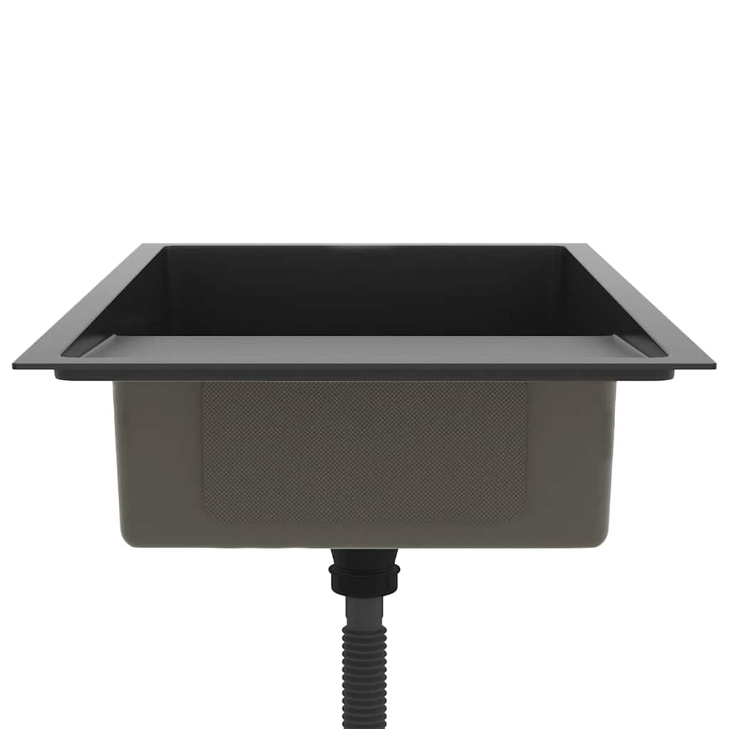 vidaXL Handmade Kitchen Sink Black Stainless Steel