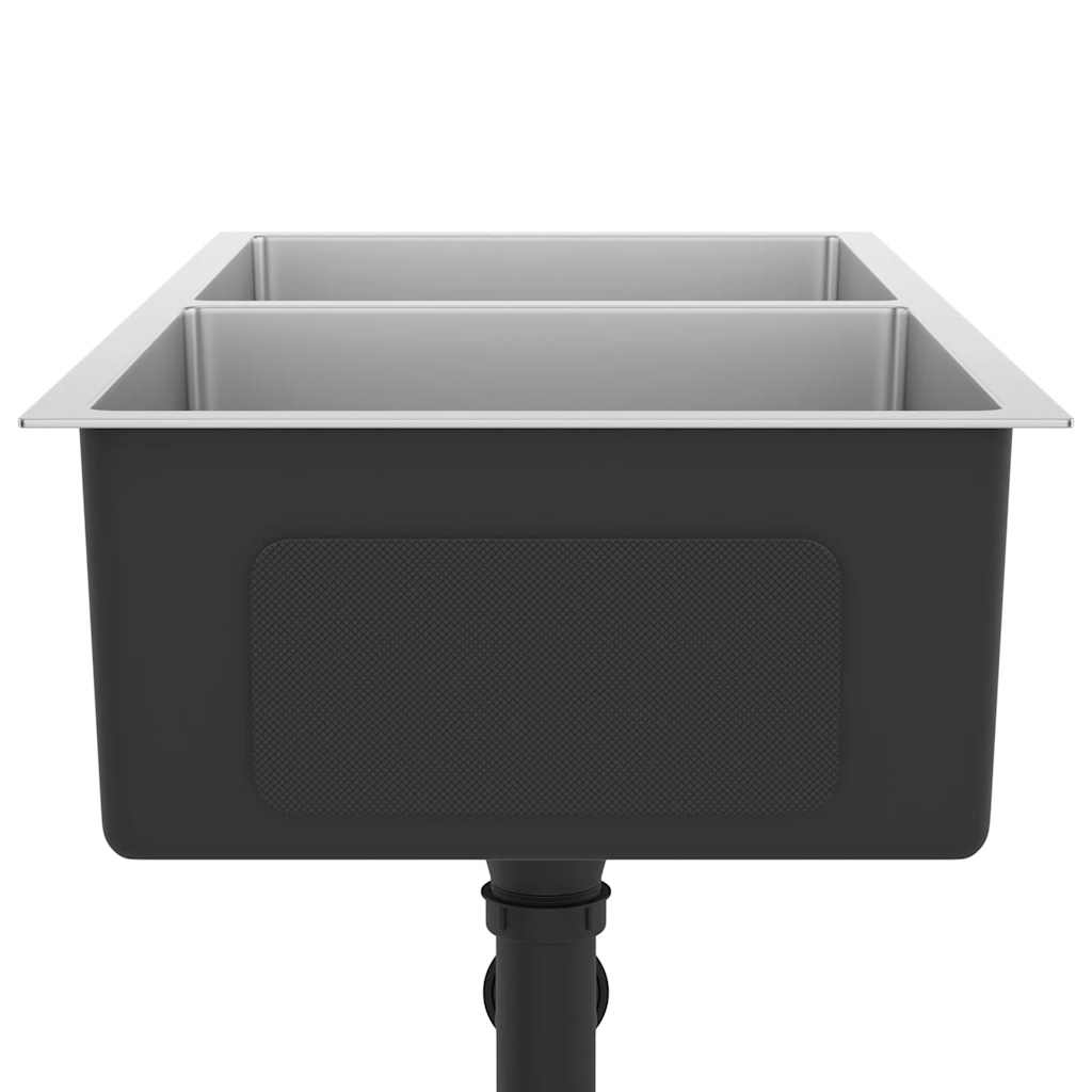 vidaXL Handmade Kitchen Sink Stainless Steel