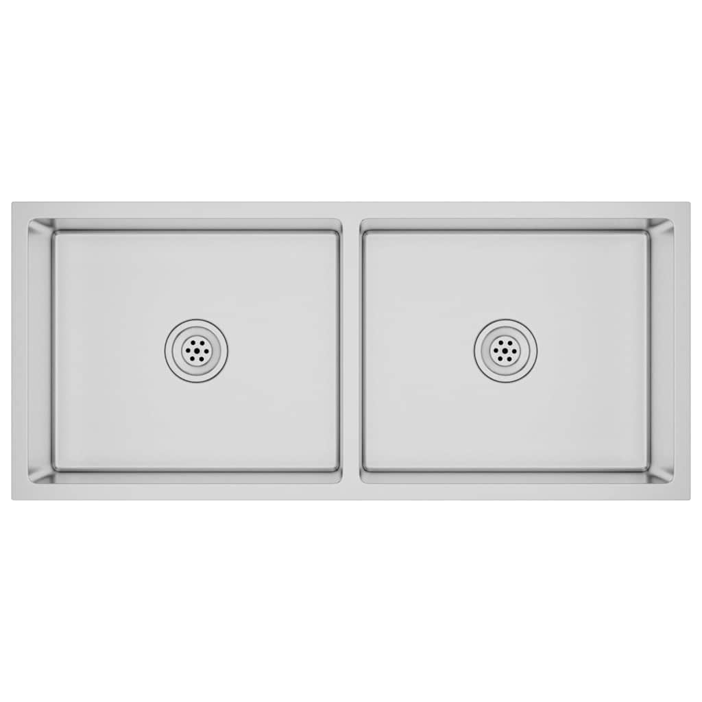 vidaXL Handmade Kitchen Sink Stainless Steel