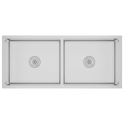 vidaXL Handmade Kitchen Sink Stainless Steel
