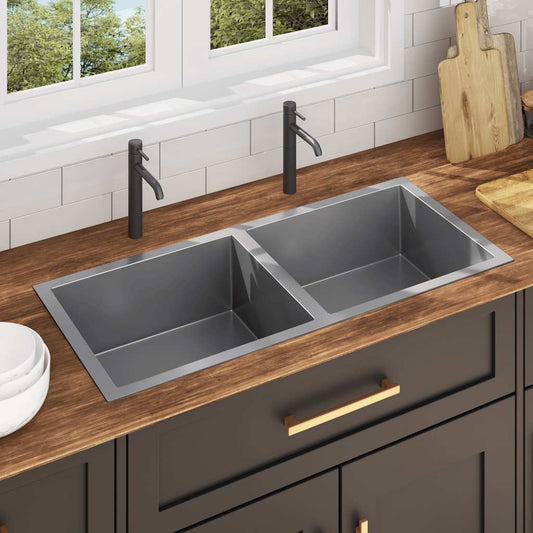 vidaXL Handmade Kitchen Sink Stainless Steel