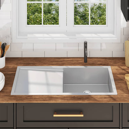 vidaXL Handmade Kitchen Sink Stainless Steel