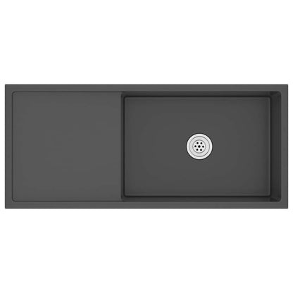 vidaXL Handmade Kitchen Sink Black Stainless Steel