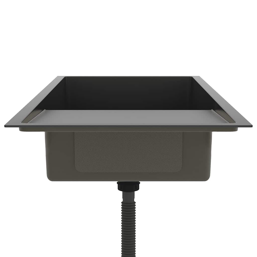 vidaXL Handmade Kitchen Sink Black Stainless Steel