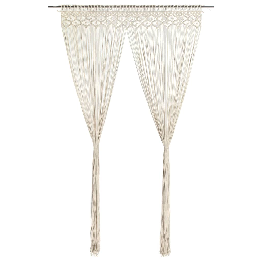323975 vidaXL Macrame Curtain 140x240 cm Cotton