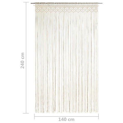 vidaXL Macrame Curtain 140x240 cm Cotton