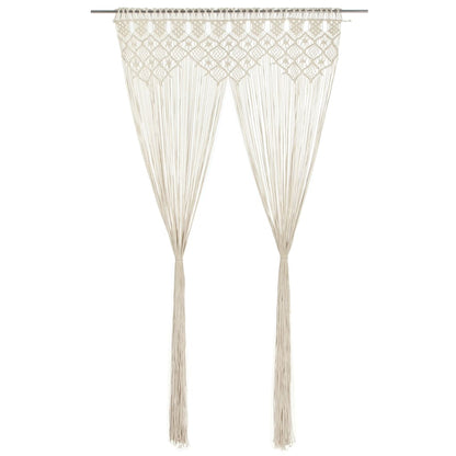 vidaXL Macrame Curtain 140x240 cm Cotton