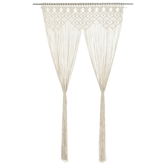 vidaXL Macrame Curtain 140x240 cm Cotton