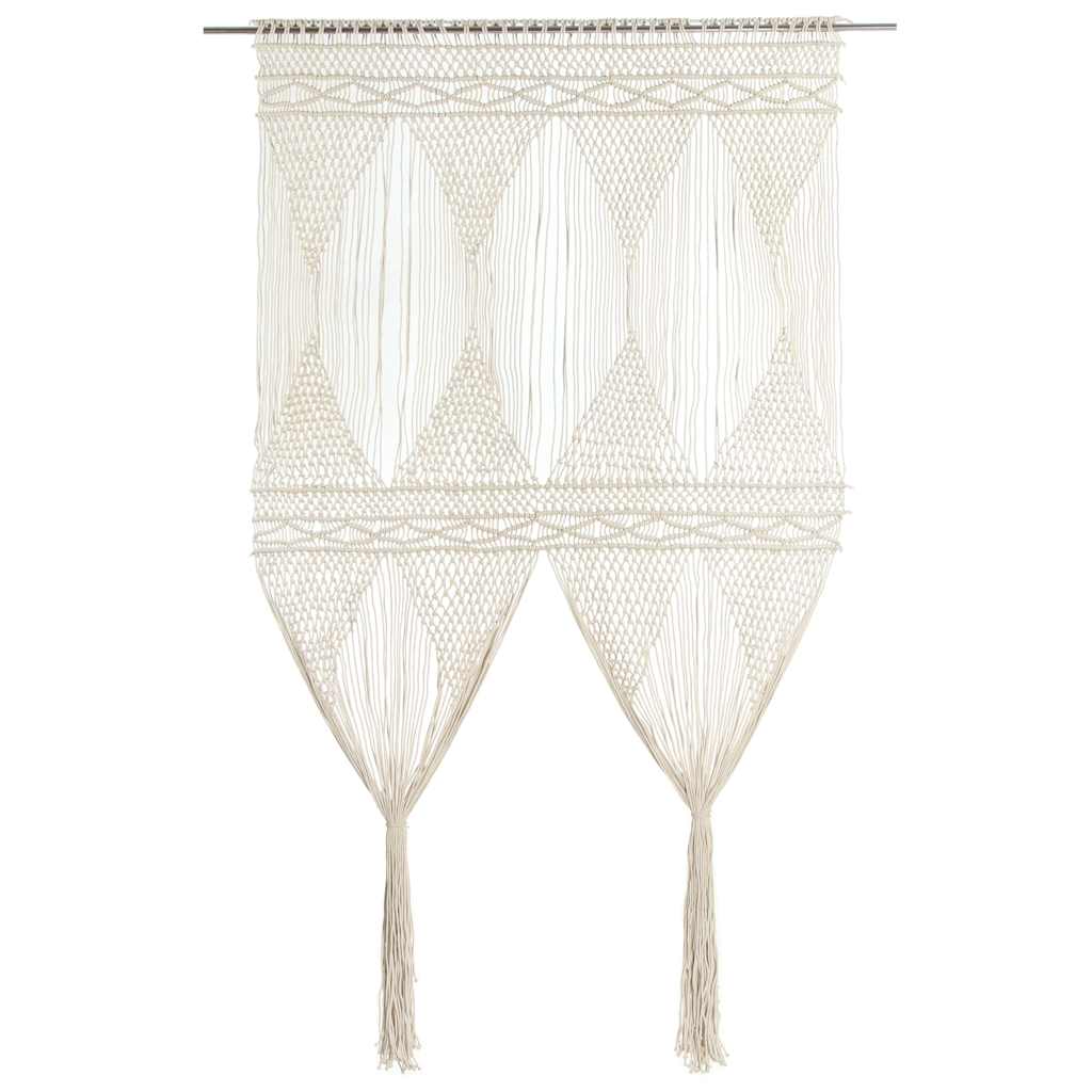 323978 vidaXL Macrame Curtain 140x240 cm Cotton