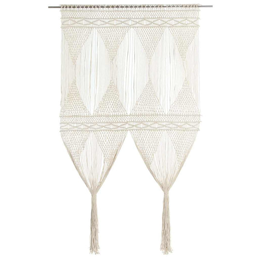 323978 vidaXL Macrame Curtain 140x240 cm Cotton