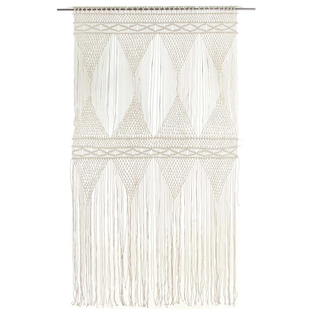 323978 vidaXL Macrame Curtain 140x240 cm Cotton