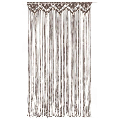 323980 vidaXL Macrame Curtain Taupe 140x240 cm Cotton