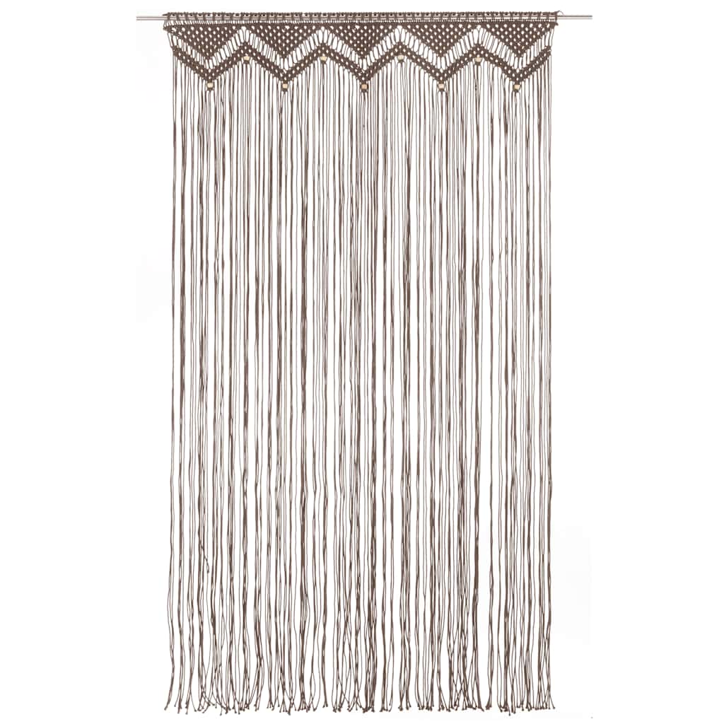 vidaXL Macrame Curtain Taupe 140x240 cm Cotton
