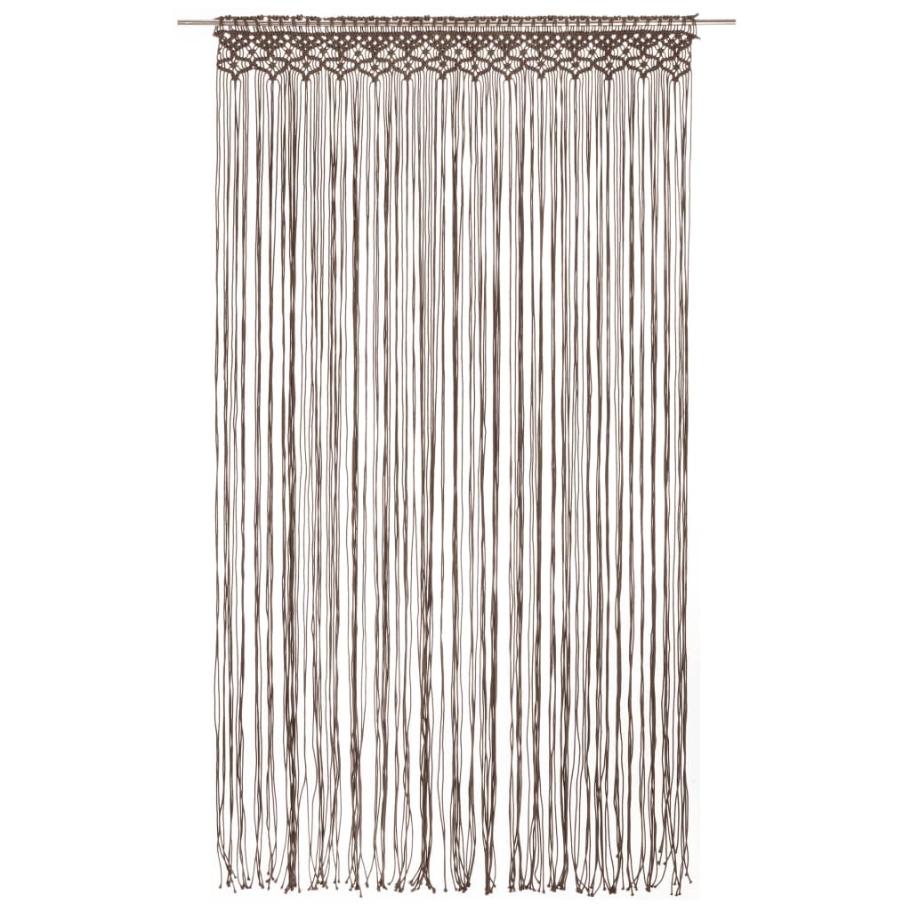 vidaXL Macrame Curtain Taupe 140x240 cm Cotton
