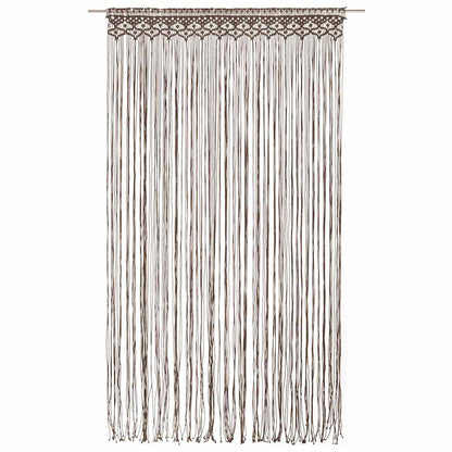 323981 vidaXL Macrame Curtain Taupe 140x240 cm Cotton