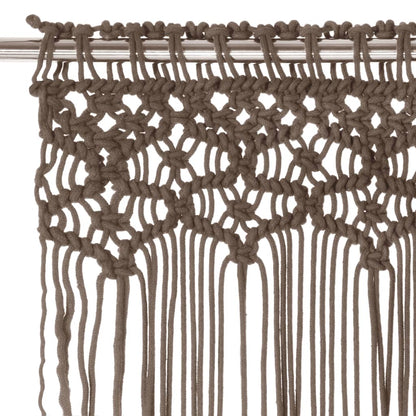 vidaXL Macrame Curtain Taupe 140x240 cm Cotton