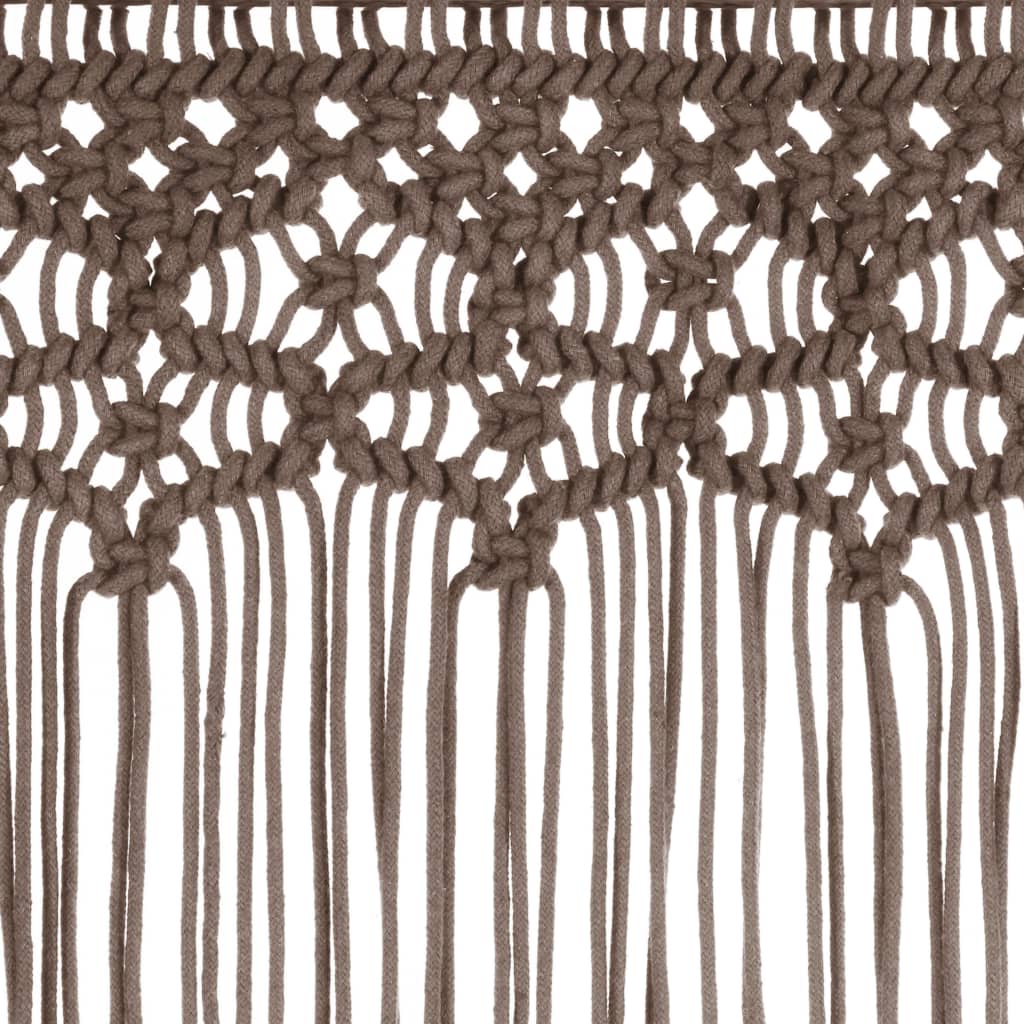 vidaXL Macrame Curtain Taupe 140x240 cm Cotton