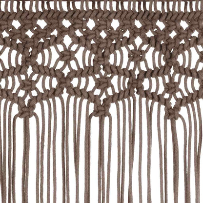 323981 vidaXL Macrame Curtain Taupe 140x240 cm Cotton