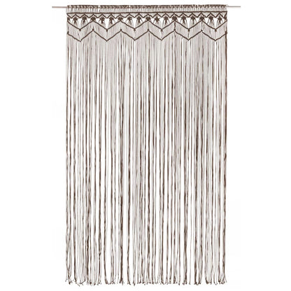 323982 vidaXL Macrame Curtain Taupe 140x240 cm Cotton