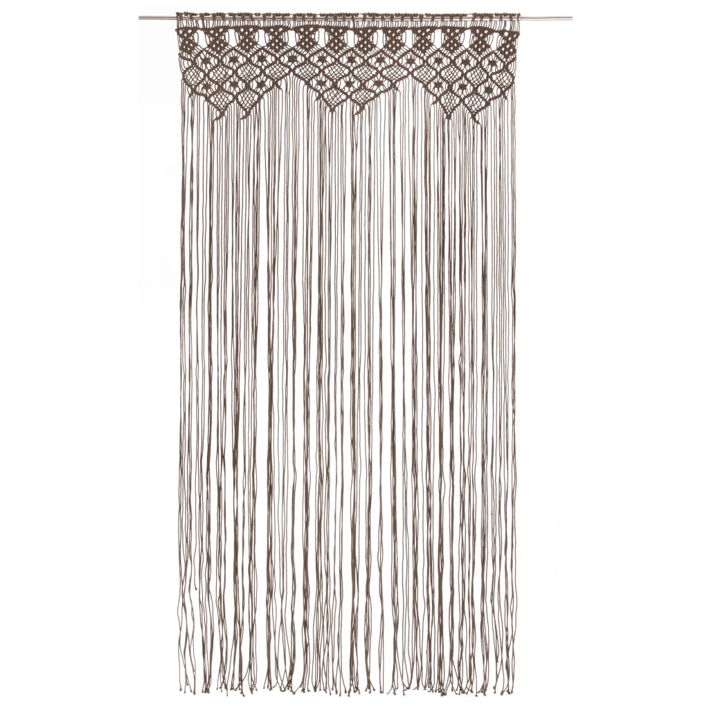 vidaXL Macrame Curtain Taupe 140x240 cm Cotton