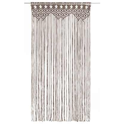 vidaXL Macrame Curtain Taupe 140x240 cm Cotton