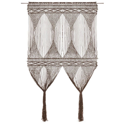 vidaXL Macrame Curtain Taupe 140x240 cm Cotton