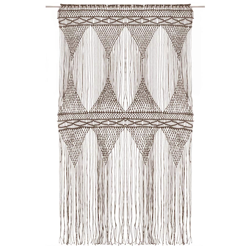 vidaXL Macrame Curtain Taupe 140x240 cm Cotton