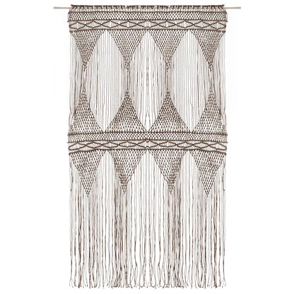 vidaXL Macrame Curtain Taupe 140x240 cm Cotton