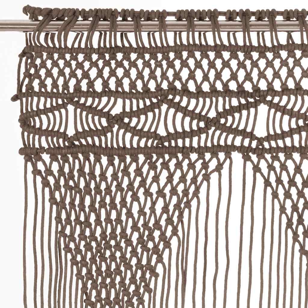 vidaXL Macrame Curtain Taupe 140x240 cm Cotton