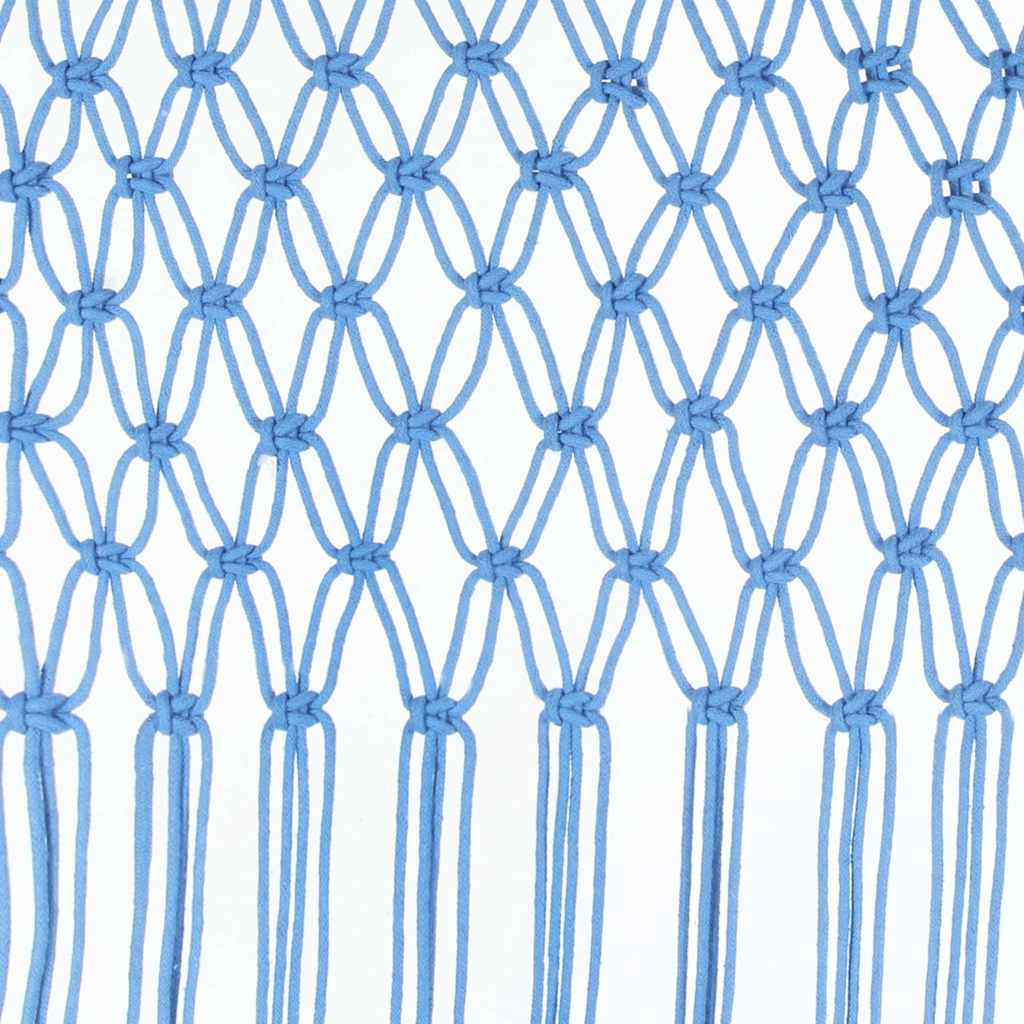 323985 vidaXL Macrame Curtain Blue 140x240 cm Cotton
