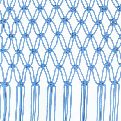 323985 vidaXL Macrame Curtain Blue 140x240 cm Cotton